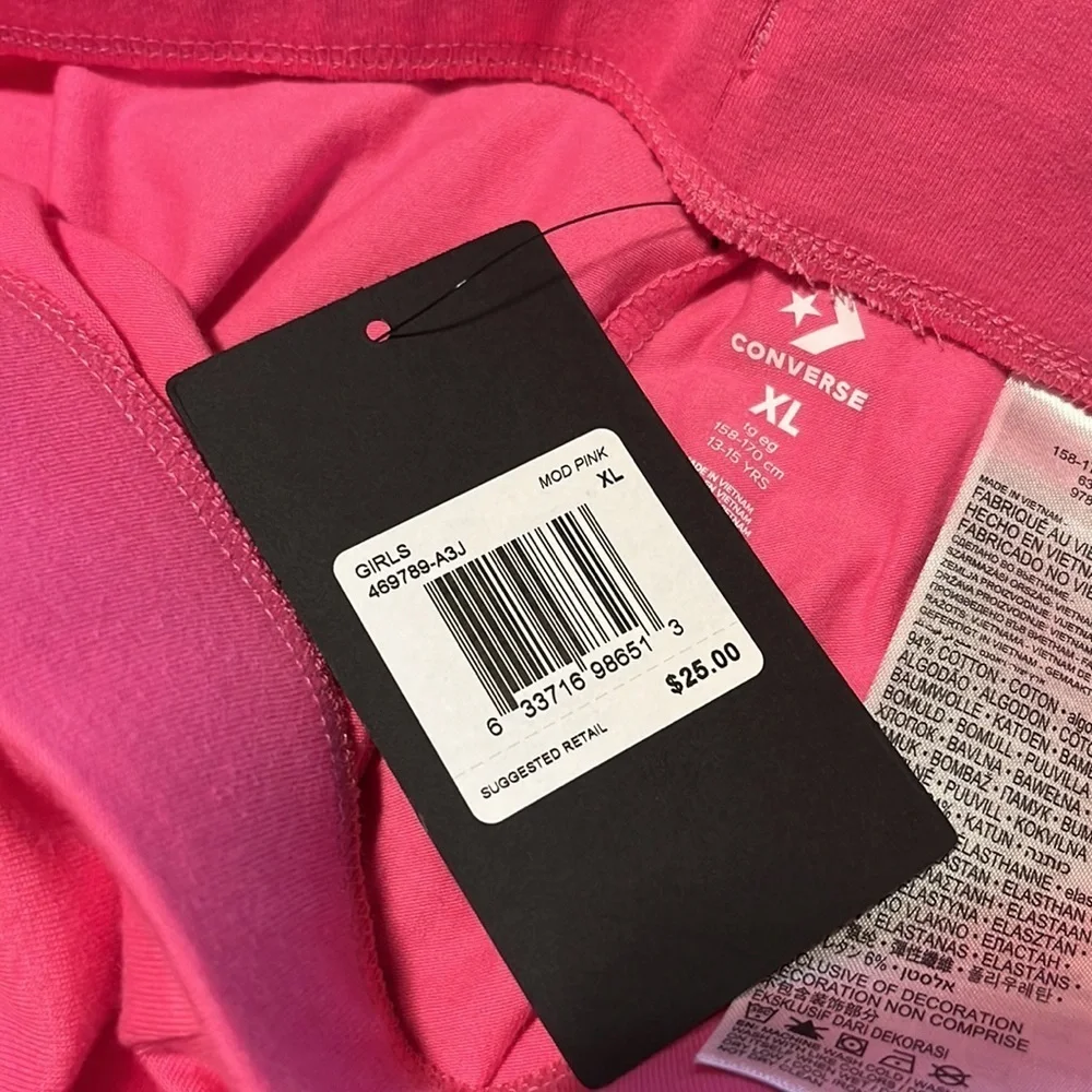 Converse Girl’s Chuck Taylor Pink Leggings Size XL 13-15